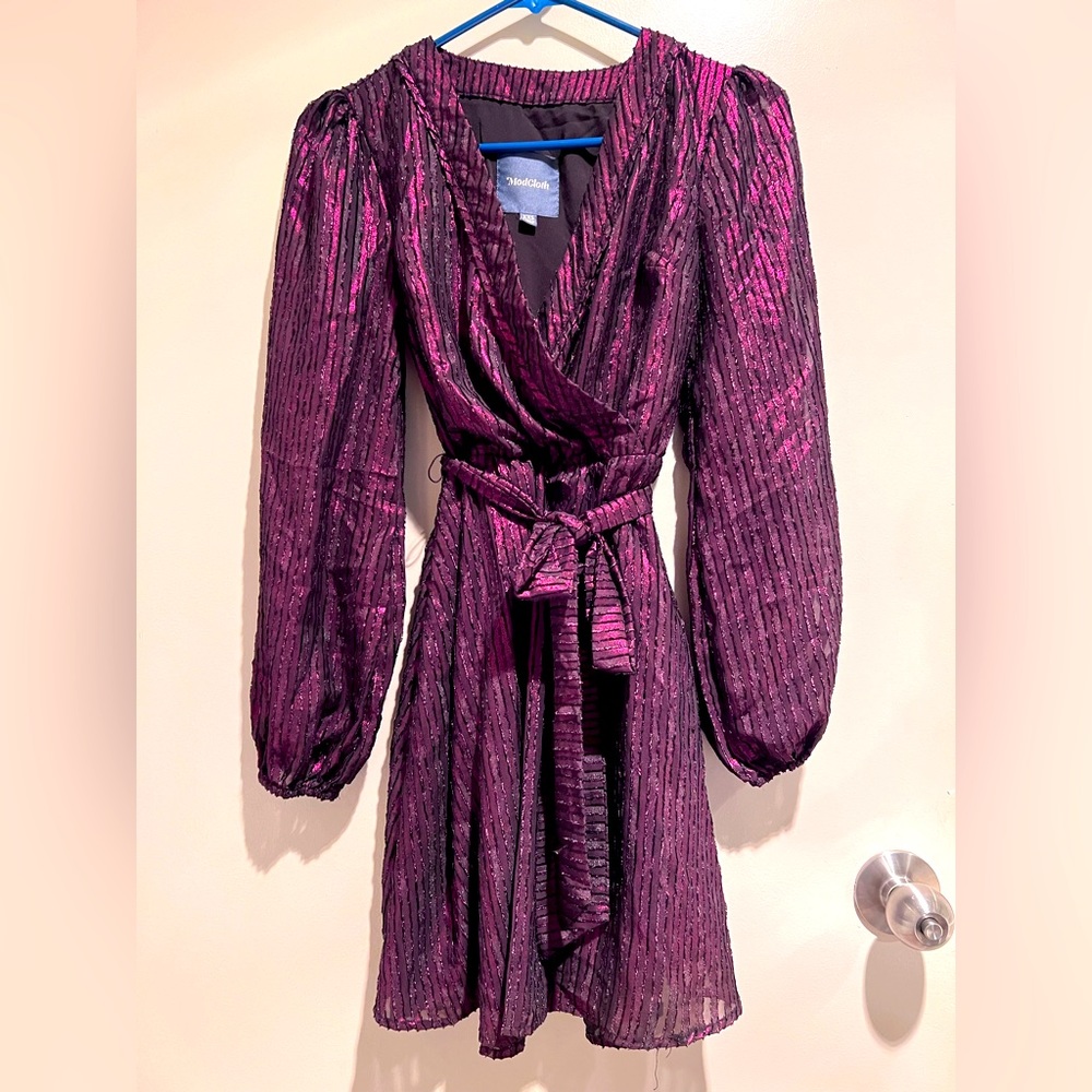 ModCloth Your Time to Shine Long Sleeve Dress XXS